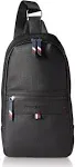 Tommy Hilfiger Men's Leo Logo Embossed Sling Backpack - Black