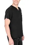 Figs Leon Three Pockets Scrub Top Short Sleeves Solid Black Size XS Men’s