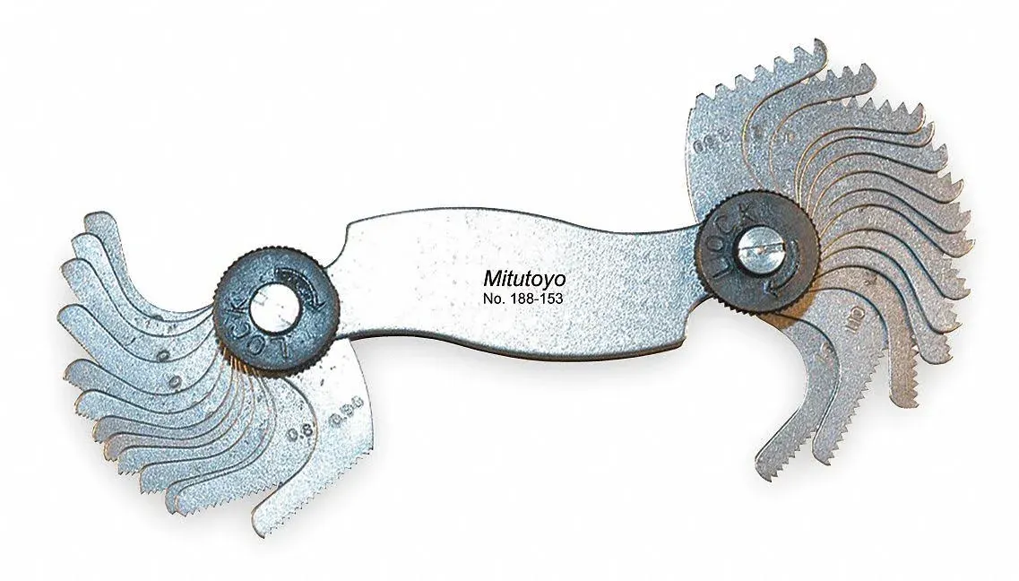 Mitutoyo Screw Pitch Gage, Metric, 188-153,