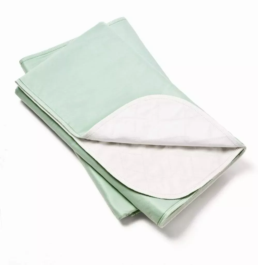 2 Pack, 34x36 Green Washable Bed Pad Standard Reusable Underpad 