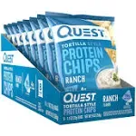 Quest Protein Chips, Ranch Flavor, Tortilla Style - 8 pack, 1.1 oz bags