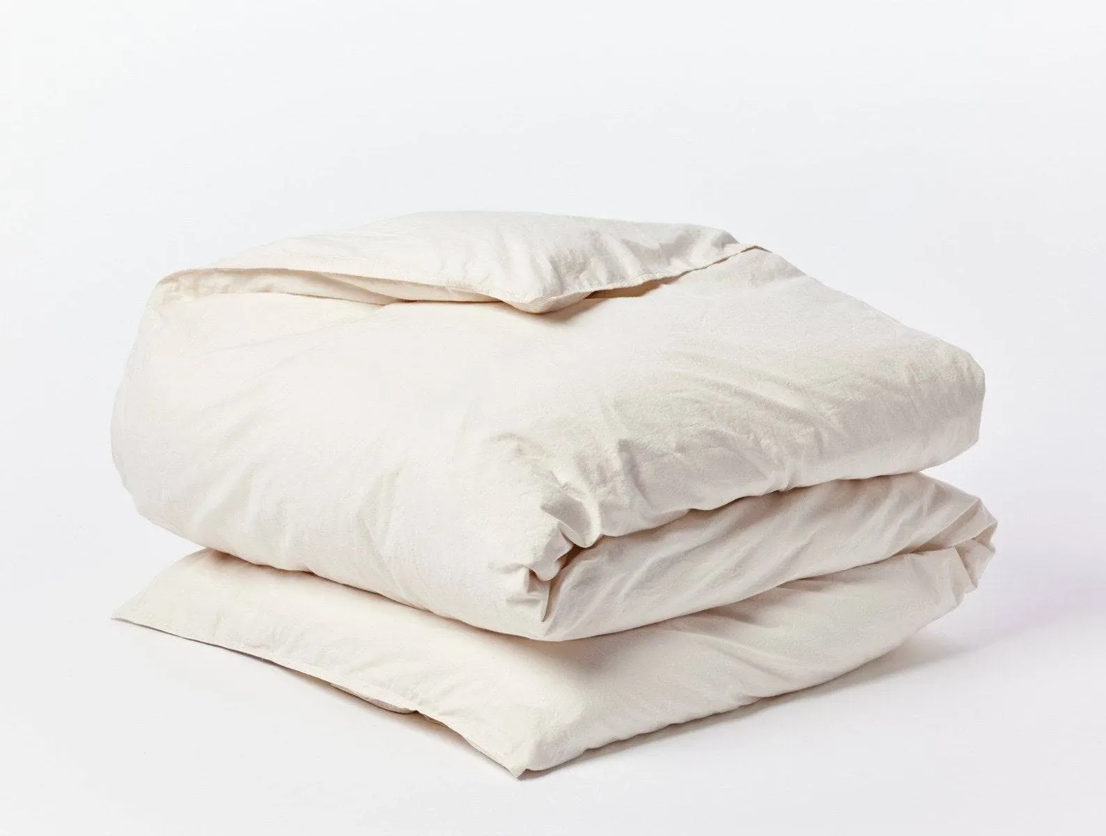 Coyuchi Organic Crinkled Percale Duvet Cover Twin / Undyed