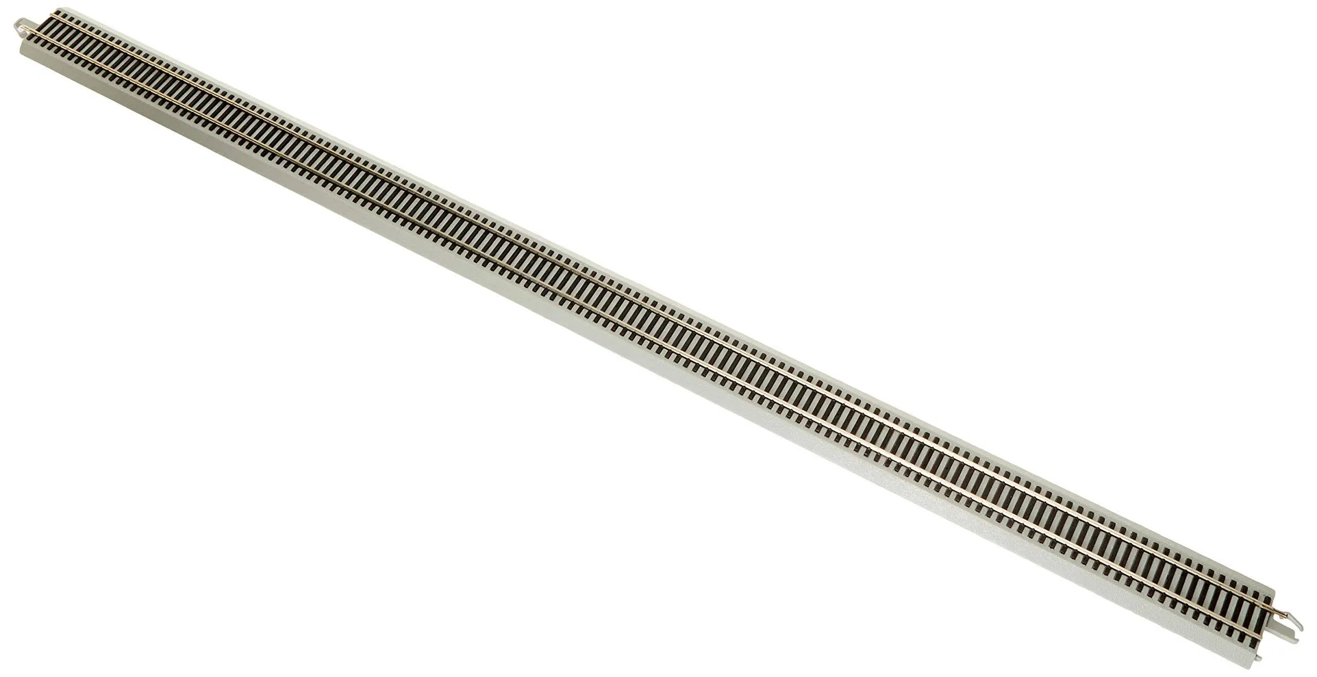 Bachmann Trains - Snap-Fit E-Z TRACK 36” STRAIGHT TRACK - BULK (25 pcs) - NICKEL SILVER Rail With Gray Roadbed - HO Scale