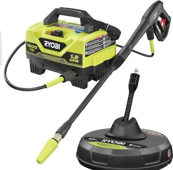 Ryobi RY141820VNM 1800 psi 1.2 GPM Cold Water Electric Pressure Washer