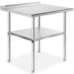 GRIDMANN NSF 30 in. x 24 in. Stainless Steel Commercial Kitchen Prep & Work Table w/ Backsplash