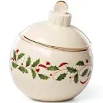 LENOX Holiday Ornament Figural Candy Jar NEW