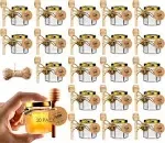 20 Pack Glass Honey Jars with Dipper - Gold Lids Bee Pendants Jutes and Thank...