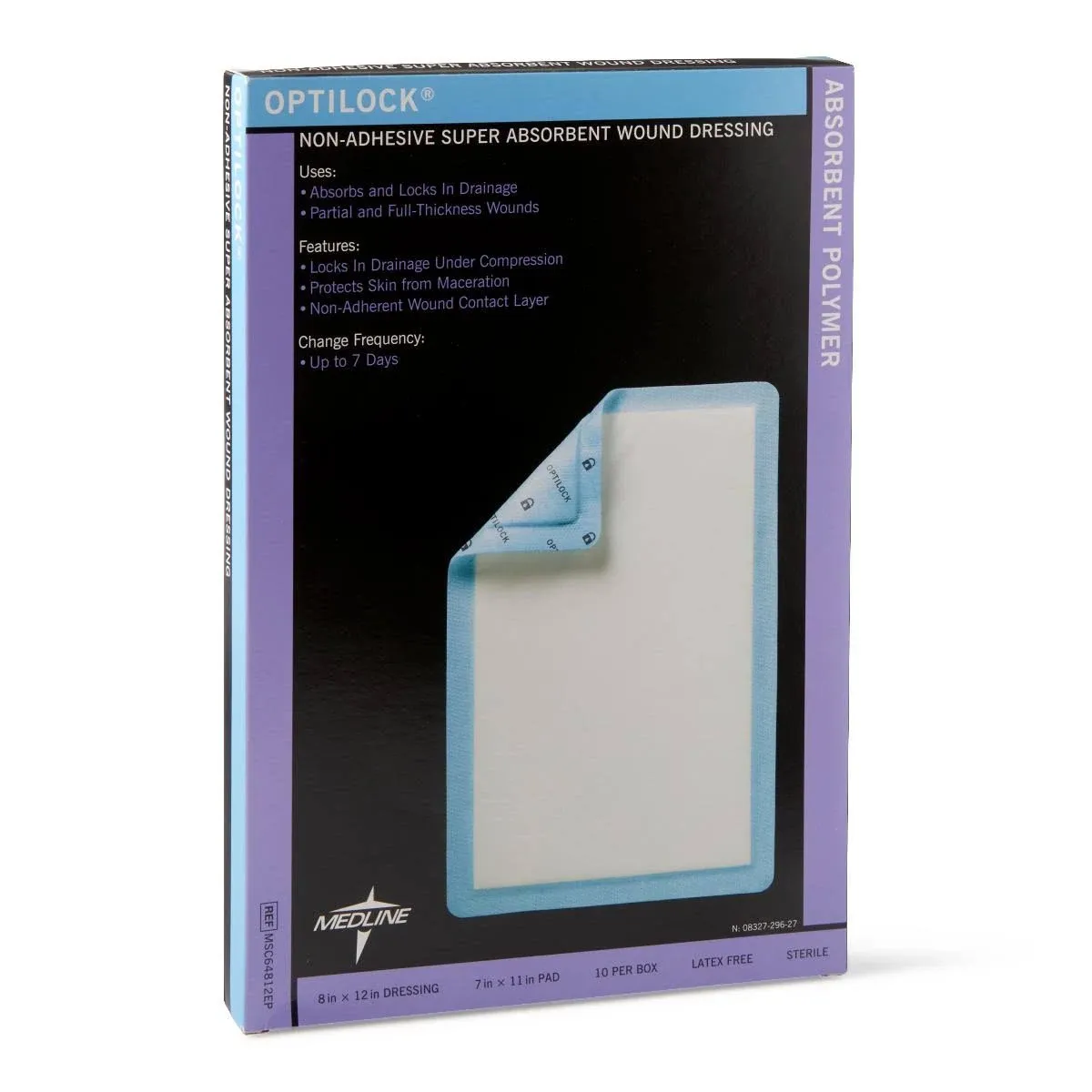 Medline OptiLock Nonadhesive Super Absorbent Wound Dressings