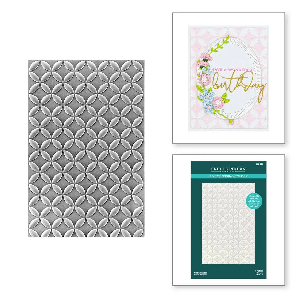 Spellbinders - 3D Embossing Folder - Circle Illusion