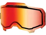 100 Percent Armega Vented Dual Lens Red Mirror