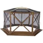 Clam Quick Set Escape Sky Screen Portable Camping Gazebo Shelter, Brown (Used)