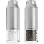 Lars NYSØM Salt and Pepper Grinder Set Stainless Steel with Adjustable Grinder I Bottle Design Spice Mills Set Manual (Stainless Steel)