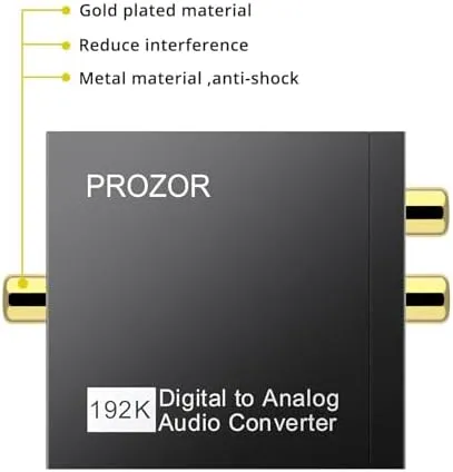 PROZOR Digital to Analog Converter 192kHz DAC Supports Volume Control PST054