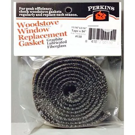 Fireplace AWP130 Self Stick Adhesive Gasket Wood Pellet Stove Window Glass Door Black Tape