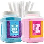 The Candery Cotton Candy Floss Sugar (2-Pack) Includes 100 Premium Cones | Ra...