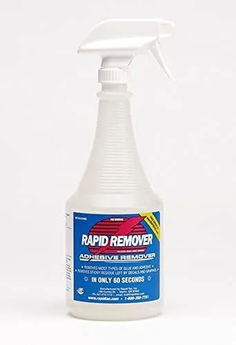 Rapid Remover Vinyl Letter Remover 32 oz. Bottle with Sprayer Adhesive Remove...