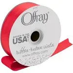 Offray #9 Red Double Face Satin Ribbon