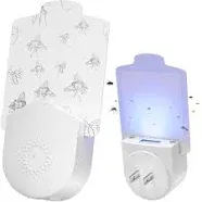 YISSVIC Flying Insect Trap Plug-in Mosquito Killer Indoor Gnat Moth Catcher Fly Tapper with UV Attractant Night Light Catcher for Home Office