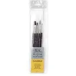 Winsor &amp; Newton Galeria Short Handle Brush (5 Pack) (Round 0, 2, &amp; 6, One Stroke 1/8&quot; &amp; 1/4&quot;)