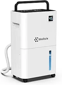 34 Pint Dehumidifier for Bedroom & Basement with Smart Humidity Control, 24HR Timer, Home Dehumidifier with Drain Hose for Continuous Drainage - Quiet Dehumidifier with 3 Working Modes