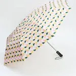 Kate Spade Geo Dot Travel Umbrella Pink Green Multi-Color with Strap 195888 NWT