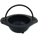 Cast Iron Cauldron w/Handle, Ideal for smudging, Incense Burning, Ritual Purpose, Decoration, Candle Holder, etc. (4" Diameter Handle to Handle, 2.5" Inside Diameter)