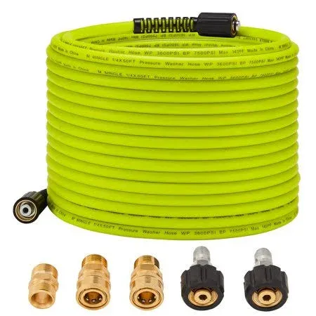 Pressure Washer Hose 50 FT x 1/4&#034;-Replaceme<wbr/>nt Power Wash Hose with Quick Connect