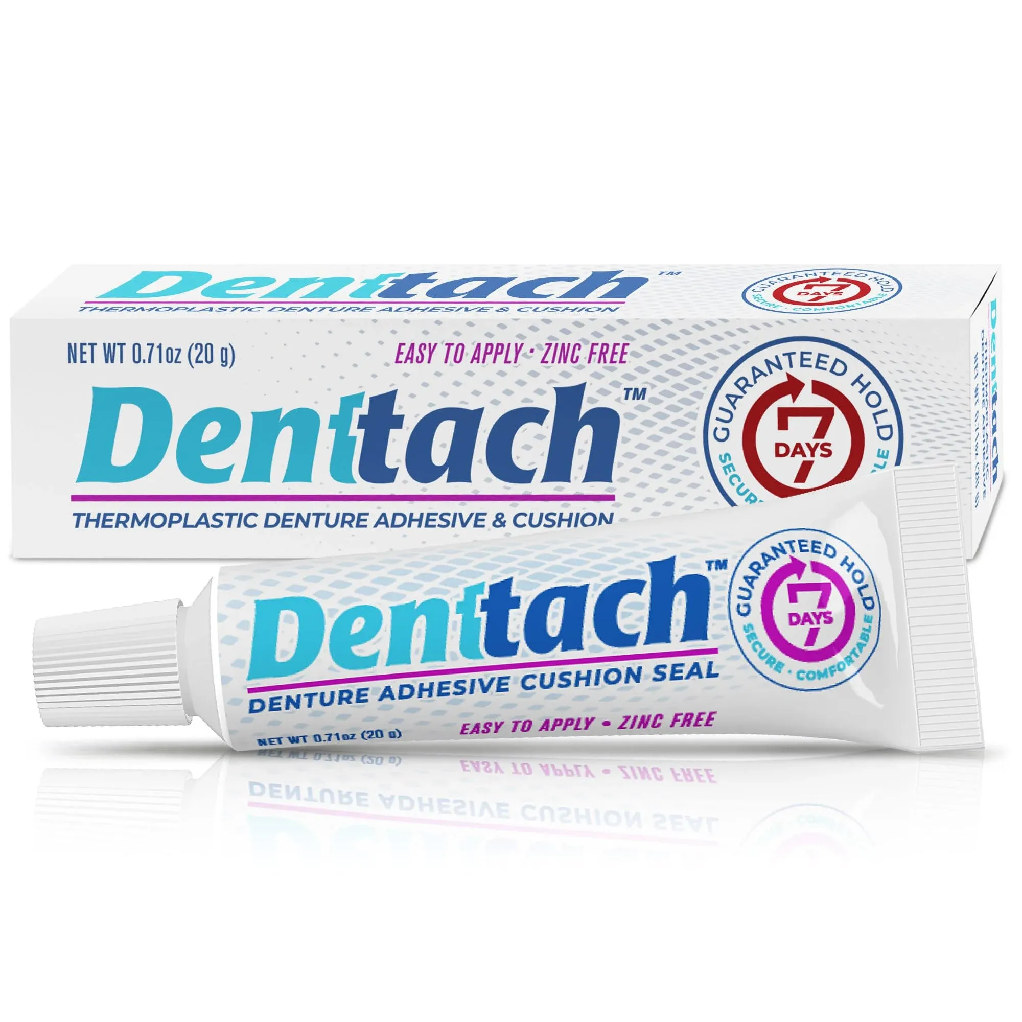 Denttach Denture Adhesive, Thermoplastic Denture Adhesive and Cushion, Comfor...