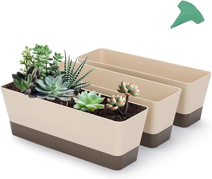 GROWNEER 3 Packs 12 Inches Window Boxes