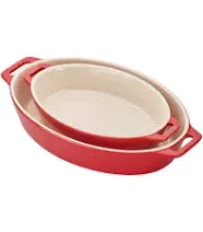 Staub Ceramic Oval Baking Dish 2-Piece Set