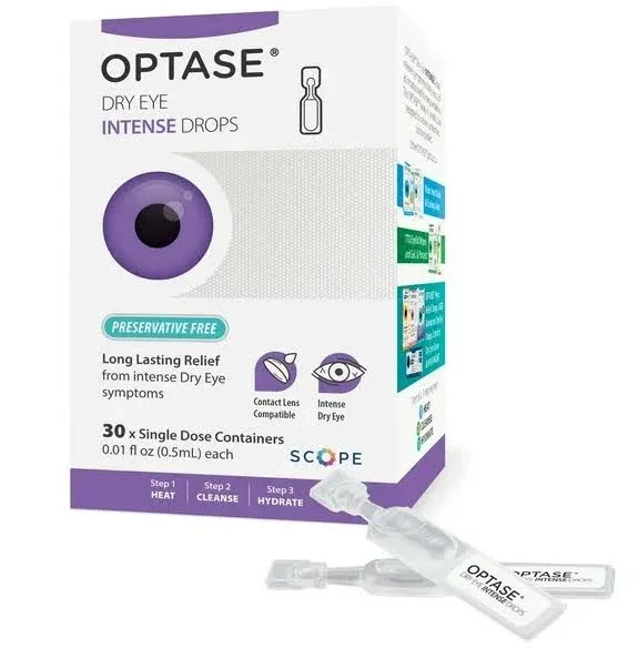 Optase Intense Eye Drops Single Dose Units - Preservative Free (30ct. Vials)