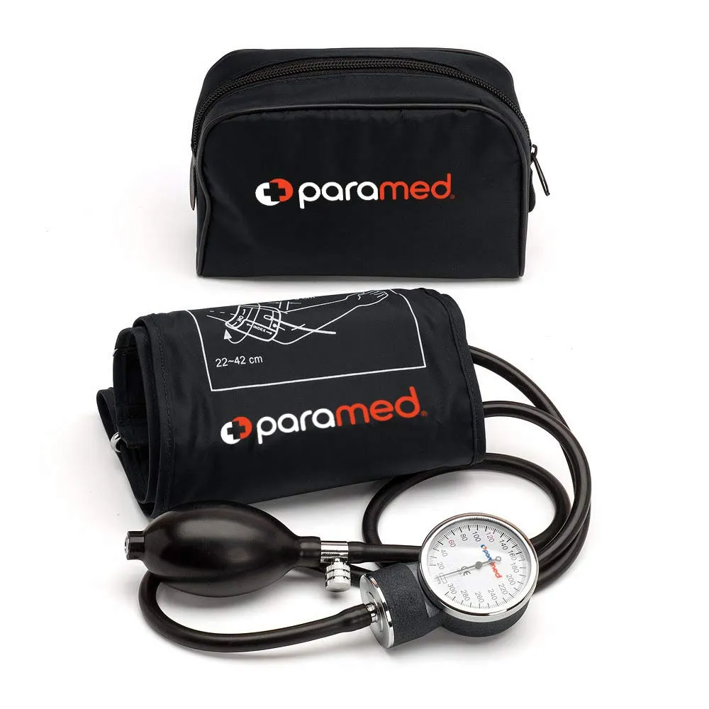 Paramed Aneroid Sphygmomanometer with Stethoscope – Manual Blood Pressure Cuff with Universal Cuff