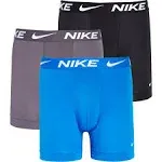 Nike 3-Pack Dri-FIT Essential Micro Boxer Briefs in Photo Blue/Grey/Black 