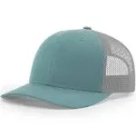 Richardson 115 Low Pro Trucker Cap - Smoke Blue/Aluminum