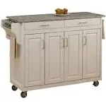 Create-a-Cart Off-White Kitchen Cart