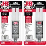 J-B Weld Original Steel Reinforced Epoxy Syringe, High Strength, 2 Pack, Dark Grey, 50165-2