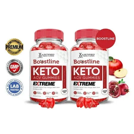 Boostline Keto Extreme ACV Gummies 2000MG Apple Cider Vinegar 120 Gummys