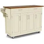 Home Styles Create-a- Kitchen Cart White with Cherry Top