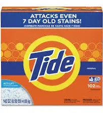 Tide Powder Laundry Detergent, Original Scent, 143 oz Box, 2/Carton