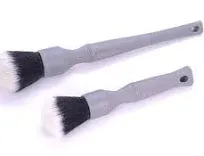 Detail Factory - TriGrip Ultra-Soft Detailing Brush Set - Scratch-Free Cleaning for Exterior, Interior Panels, Emblems, Badges, Gauges, Infotainment Screen - Grey