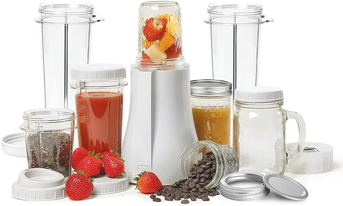 Tribest PB-350XL-A Personal Blender for Shakes and Smoothies with Portable Blender Cups, White, 5 x 5 x 16.25 inches