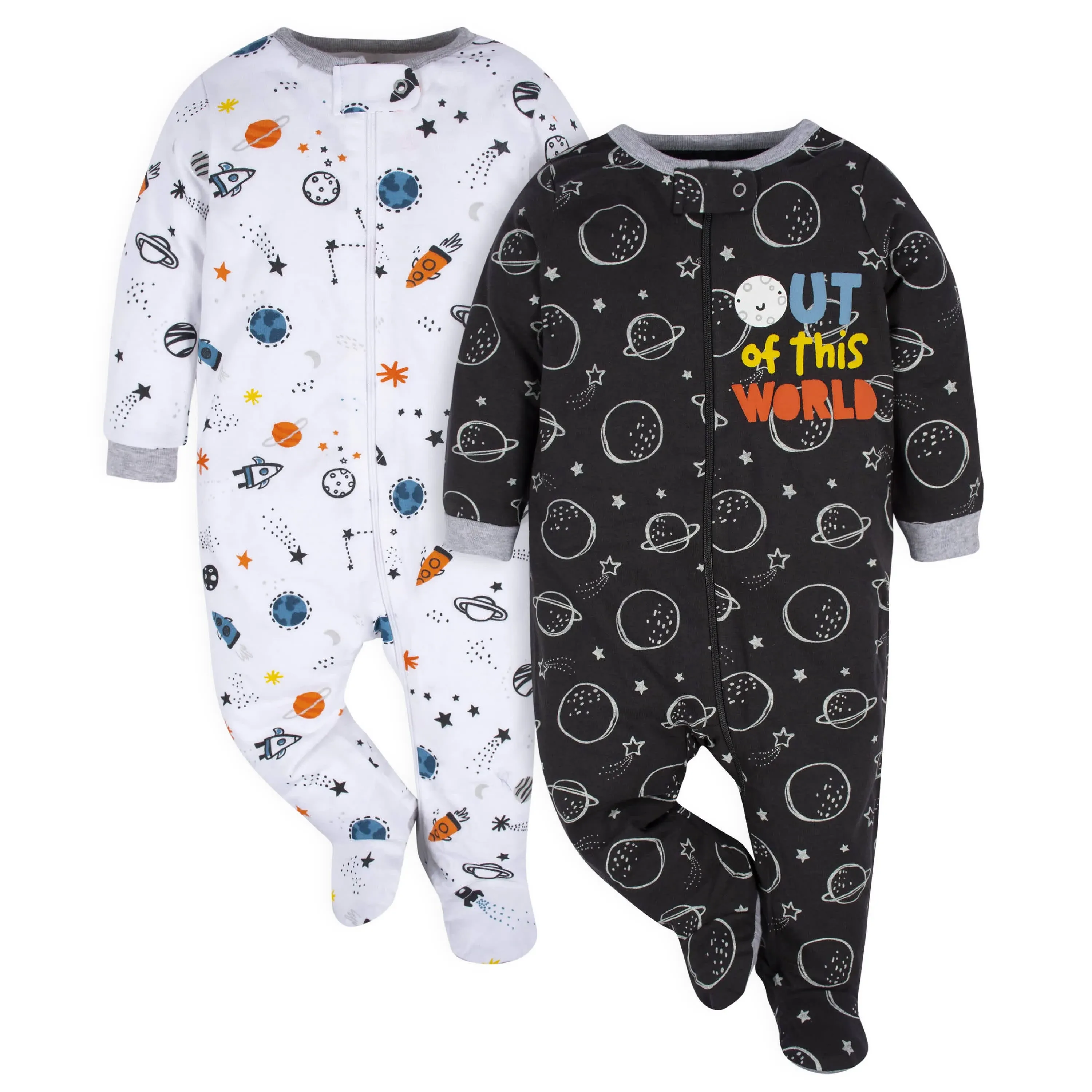 Gerber 2-Pack Baby Boys Space Explorer Sleep 'n Plays - Newborn