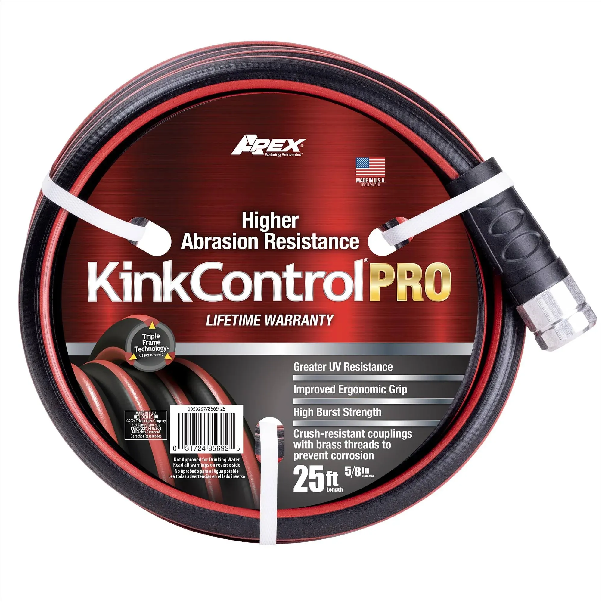 Kink Control Pro Garden Hosewith Superior UV Resistance, Kink Resistance, 25 Ft