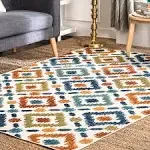 nuLOOM Indoor/Outdoor Transitional Labyrinth Area Rug, 4x6 ft