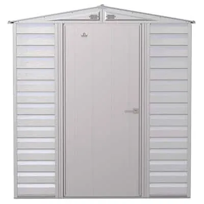 Arrow 6 ft. x 7 ft. Light Grey Metal Storage Shed With Gable Style Roof 39 Sq. Ft. SCG67FGDSP