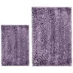 Set 2 Piece Bathroom Rugs, Chenille Bath Room Mats Non-Slip Shower Rug Carpet...