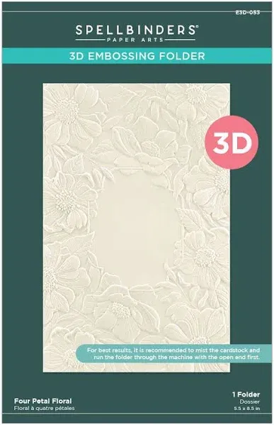 Four Petal Floral 3D Embossing Folder | Spellbinders - Spellbinders Paper Arts