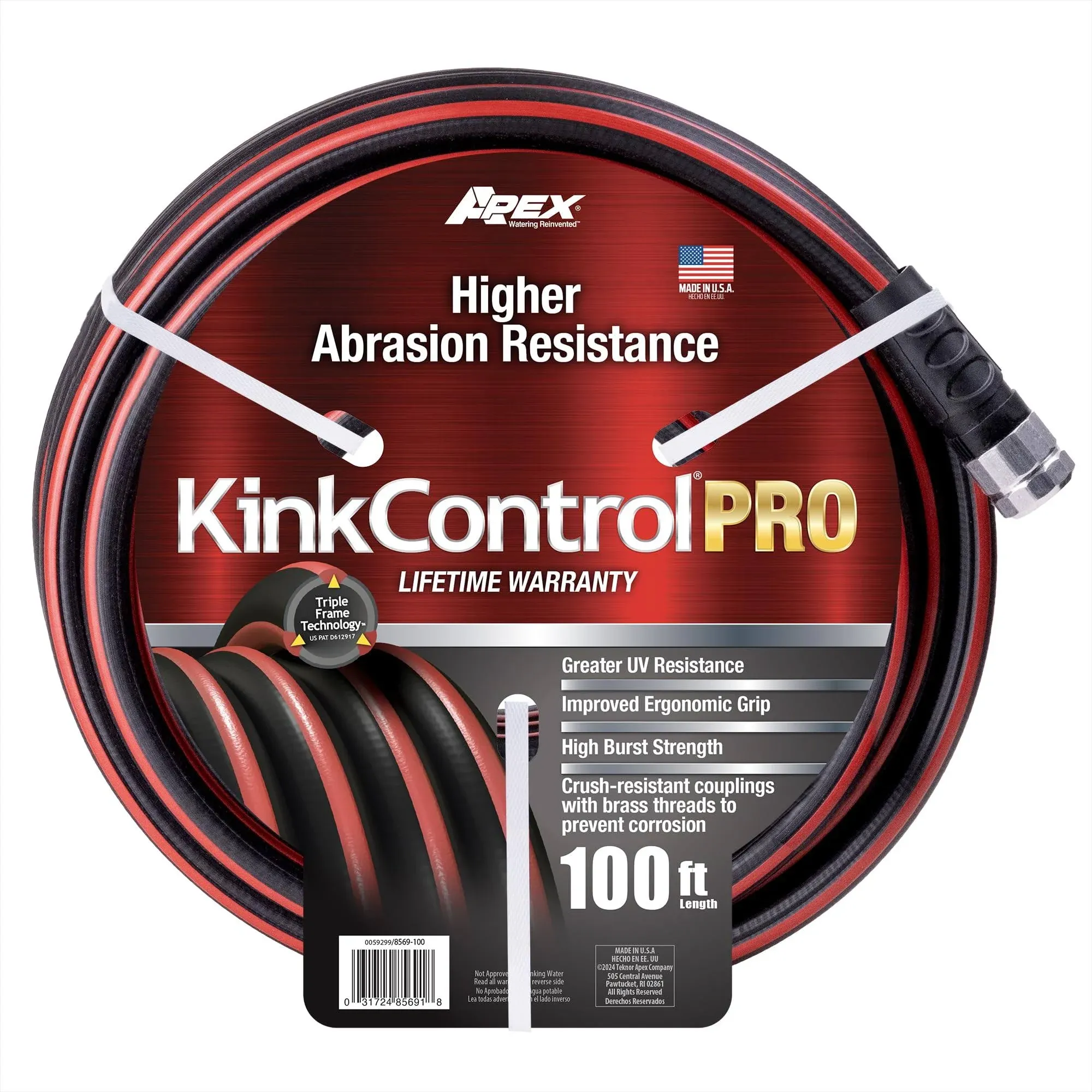 100Ft Kink Control Long-lasting Durability Pro Garden Hose High Burst Strength