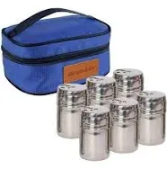 Wealers 6 Piece Stainless Steel Salt and Pepper Spice Shakers