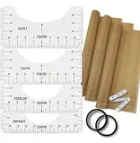 T-Shirt Alignment Ruler Heat Resistant Tape 10mm x 33m 108ft PTFE Teflon Transfer Sheet 16 x 20